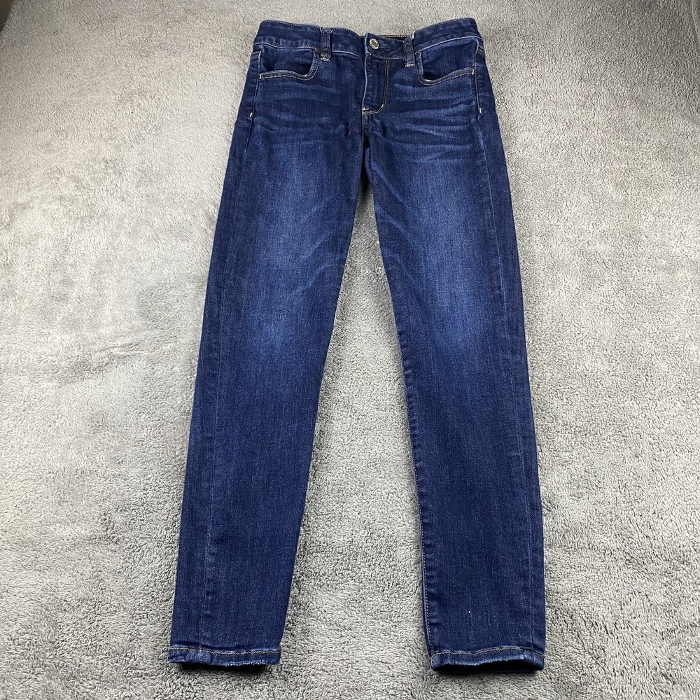 American Eagle Next Level Stretch Jegging Womens 4R Blue Medium Wash Mid Rise
